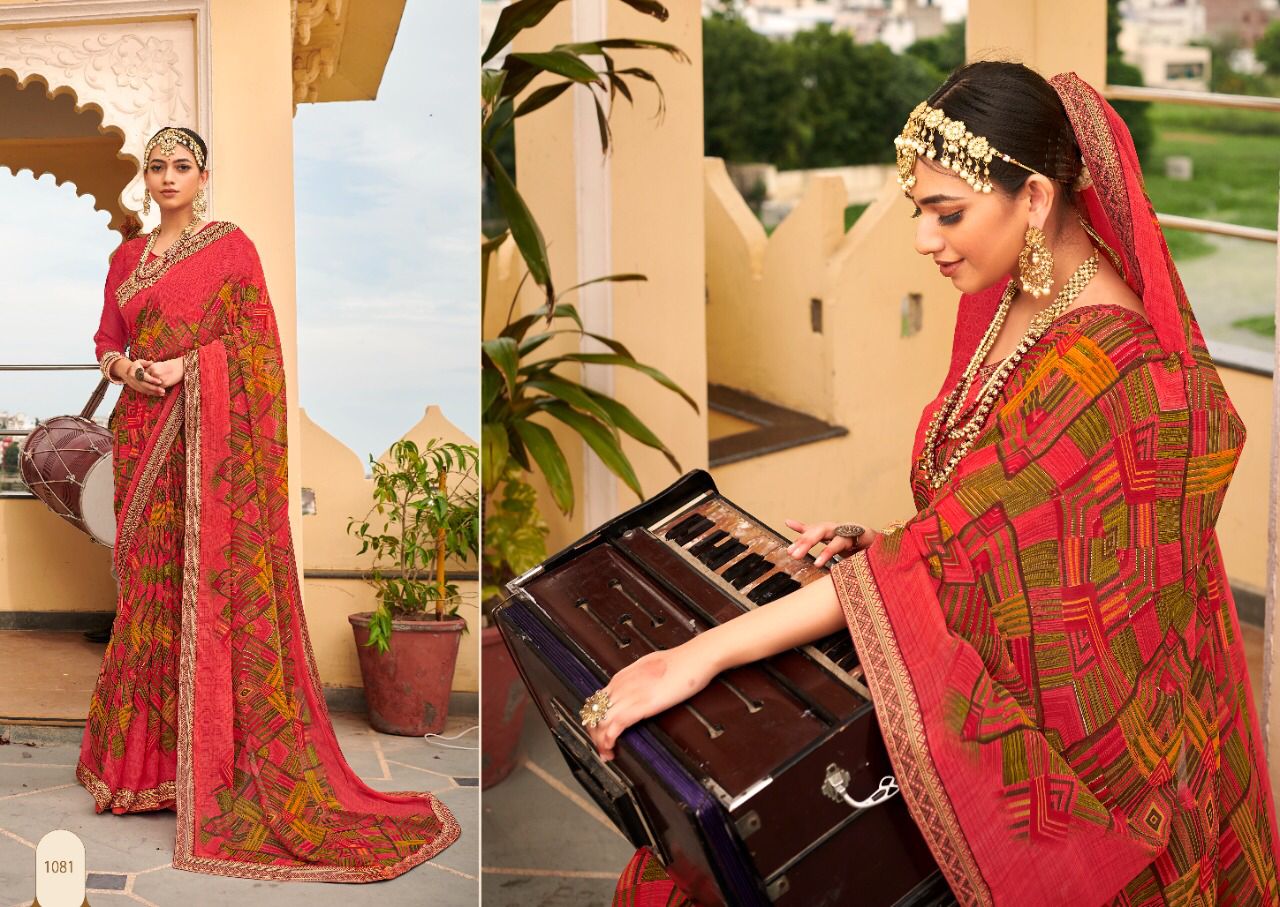 Saroj Gorgeous 4 Casual Daily Wear Georgette Printed Stylish  Saree Collection
